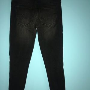 Black washed super stretch American Eagle jeans